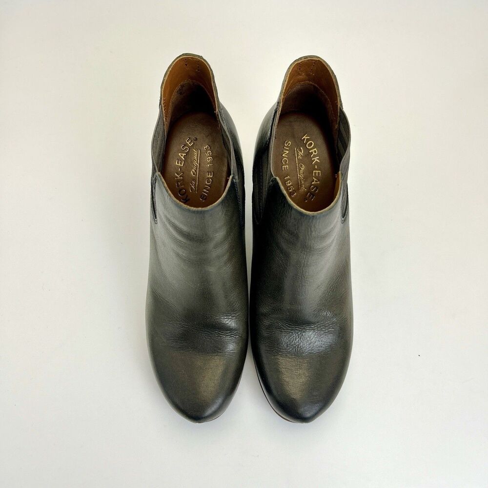 Kork Ease Shirome Chelsea Bootie Womens Size 7.5 M Slate Gray Leather Ankle Boot - Picture 3 of 7